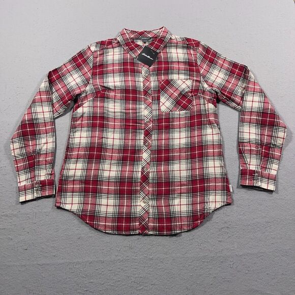Eddie‎ Bauer Flannel Shirt Women Size Small Forest Gorpcore plaid Soft Outdoors - Picture 1 of 11
